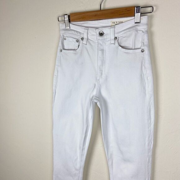 Rag & Bone Nina High-Rise Ankle Skinny Jeans - White - Picture 3 of 8